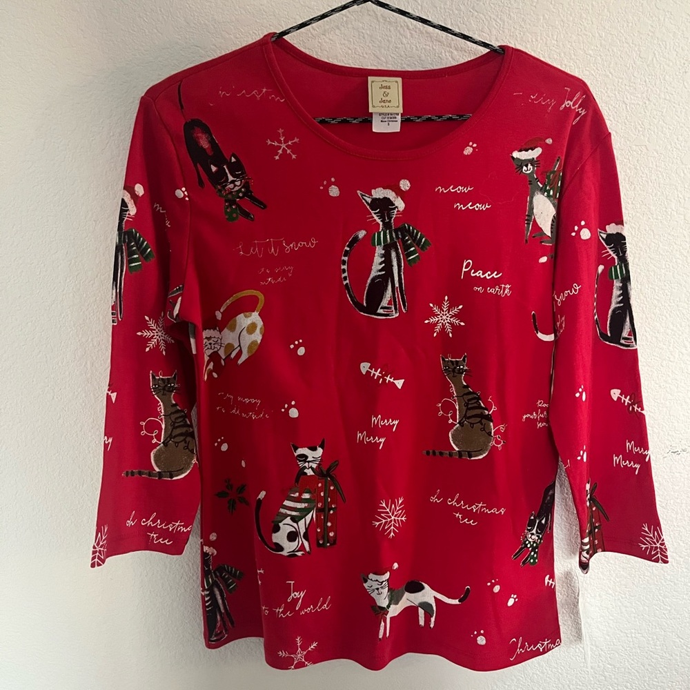 Jess and Jane 3/4 sleeve top, new with tags